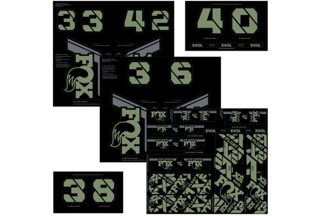 FOX Decal 21 Custom Fork & Shock pistachio