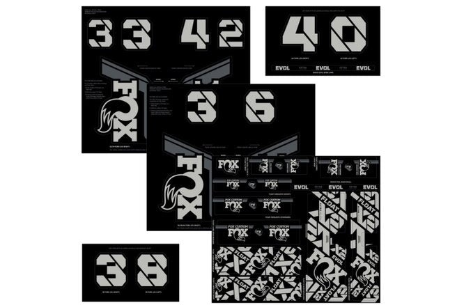 FOX Decal 21 Custom Fork & Shock battleship grey