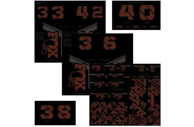 FOX Decal 21 Custom Fork & Shock root beer