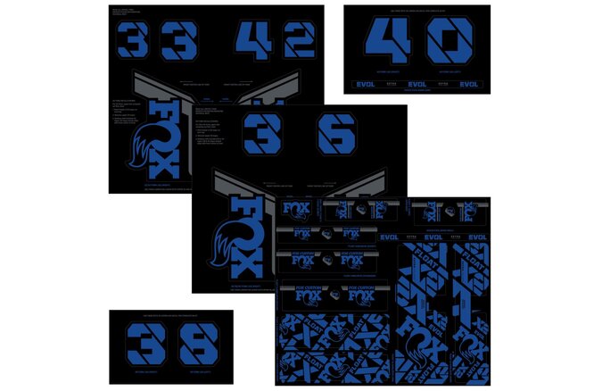 FOX Decal 21 Custom Fork & Shock blue