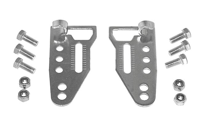 Pletscher Strebenendplatten verstellbar per Paar inox