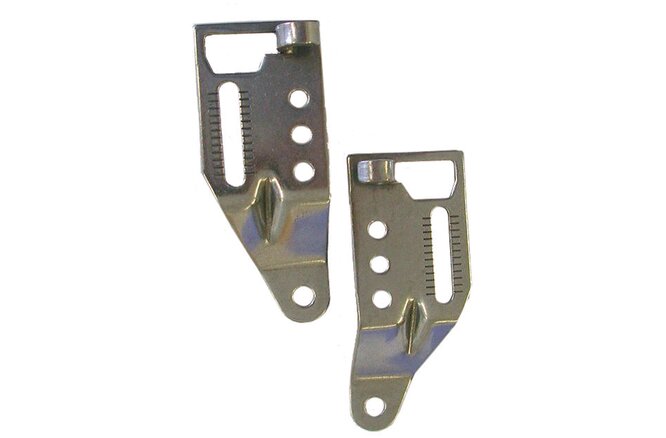 Pletscher Strebenendplatten für Rahmen mit Scheibenb. verstellbar... per Paar inox