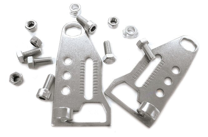 Pletscher Strebenendplatten zu Quick-Rack verstellbar per Paar inox