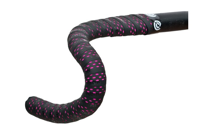 Bike Ribbon Lenkerband Drops schwarz mit fuchsia farbenen... Tropfen