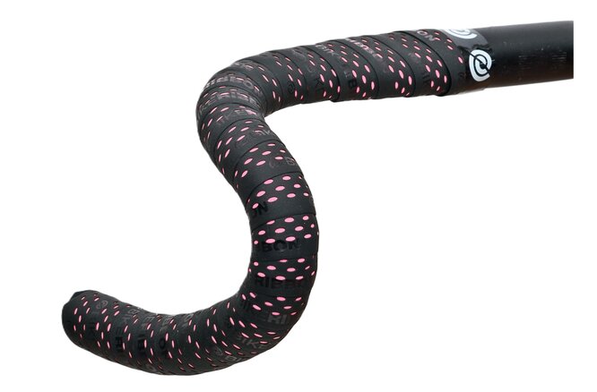 Bike Ribbon Lenkerband Drops schwarz mit pinken Tropfen