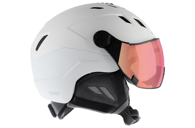 CP Ski CORAO Helmet white soft touch / Visor Nr.28