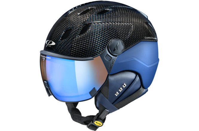 CP Ski CORAO+ Carbon Helmet blue carbon shiny/blue soft touch /... Visor Nr.26