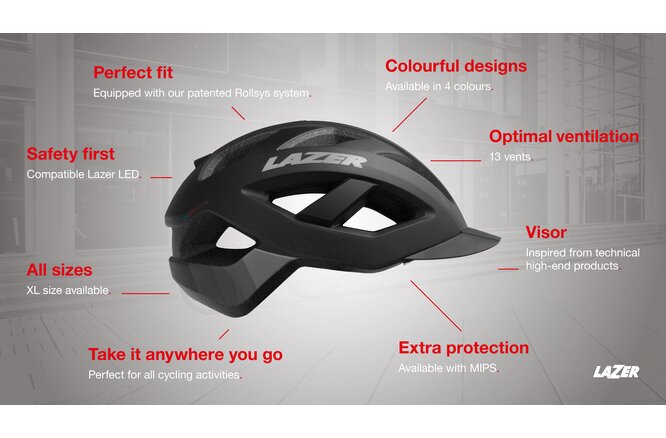 LAZER Unisex Sport Cameleon MIPS Helm matte black grey