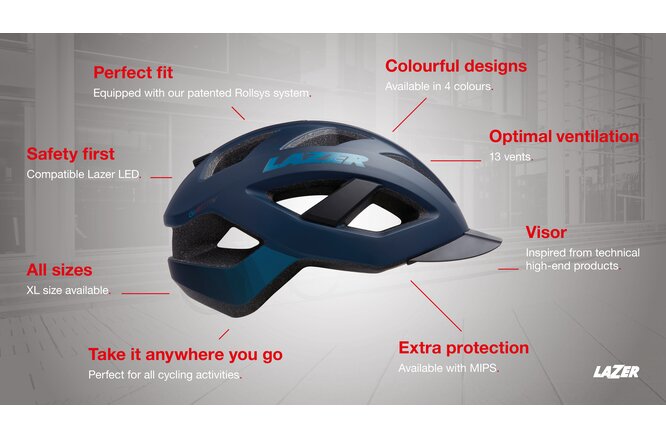 LAZER Unisex Sport Cameleon MIPS Helm matte dark blue