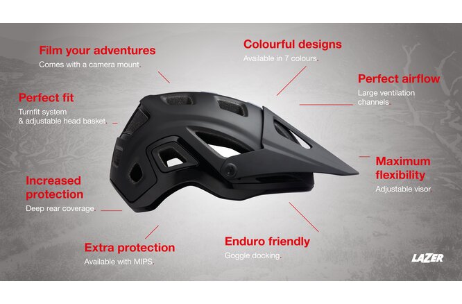 LAZER Unisex MTB Impala MIPS Helm matte dark green flash yellow