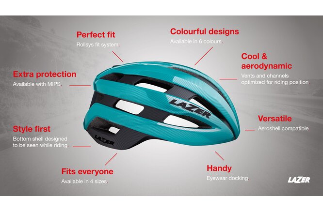 LAZER Unisex Road Sphere Mips Helm blue