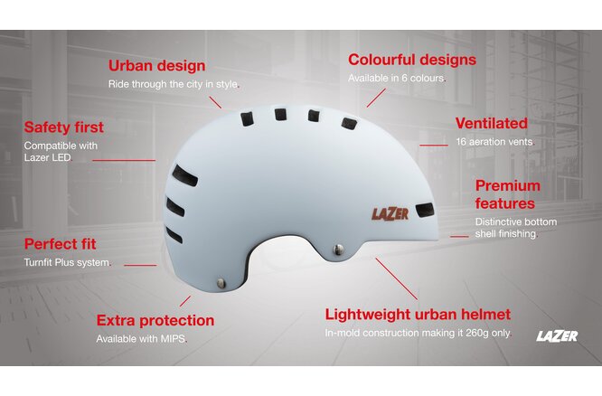 LAZER Unisex City Armor 2.0 Helm matte dark blue