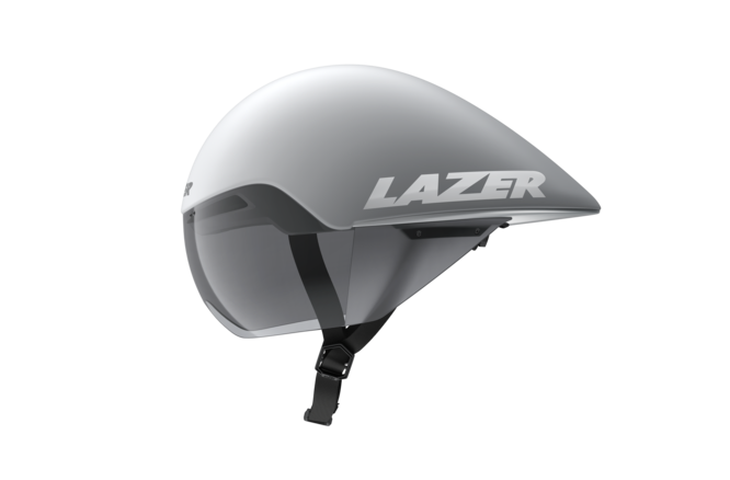 LAZER Unisex Road Volante KinetiCore Tri Helm matte white... silver