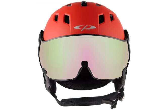 CP Ski CORAO+ Helmet red soft touch/black soft touch / Visor Nr.20