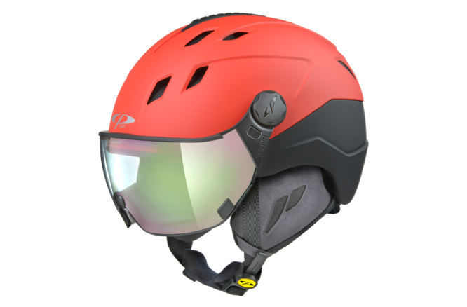 CP Ski CORAO+ Helmet red soft touch/black soft touch / Visor Nr.20
