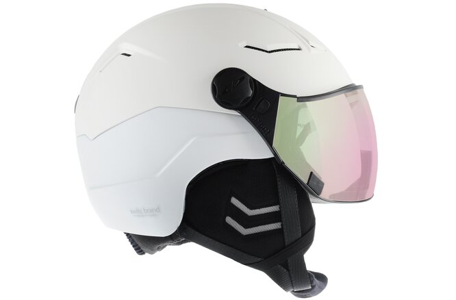CP Ski Women COYA+ Helmet snowwhite soft touch / Visor Nr.20