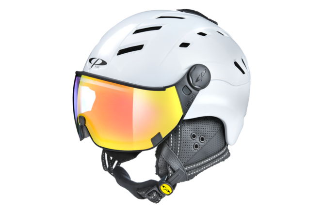 CP Ski CAMURAI Helmet pearlwhite shiny/white shiny / Visor Nr.27