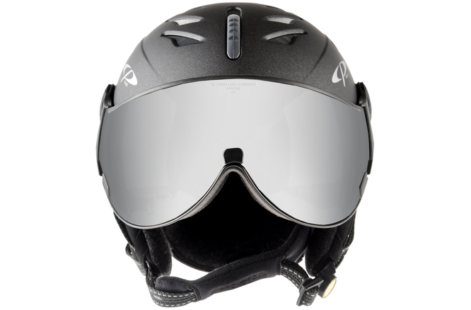 CP Ski CUMA Cashmere Helmet sparkling graphite soft touch /... Visor Nr.13
