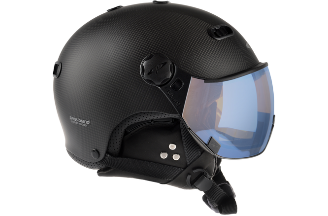 CP Ski CARACHILLO Carbon Helmet black carbon soft touch/black /... Visor Nr.26