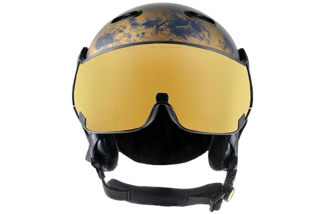 CP Ski CARACHILLO Vintage Helmet vintage gold / Visor Nr.30