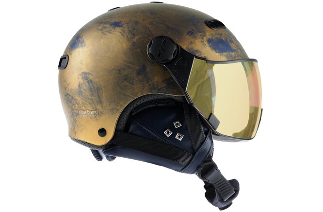 CP Ski CARACHILLO Vintage Helmet vintage gold / Visor Nr.30