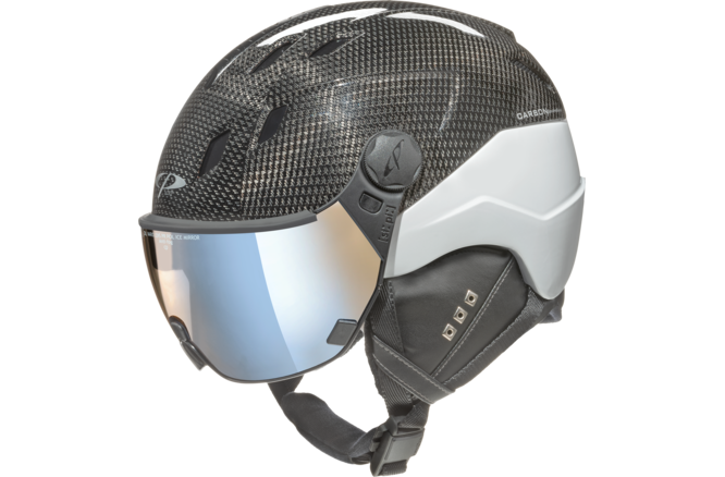CP Ski CORAO+ Carbon Helmet platin carbon/platin shiny / Visor... Nr.26