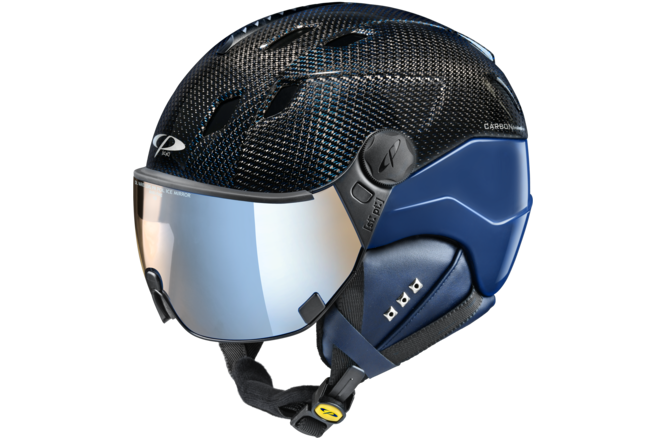 CP Ski CORAO+ Carbon Helmet blue carbon shiny/blue shiny / Visor Nr.26