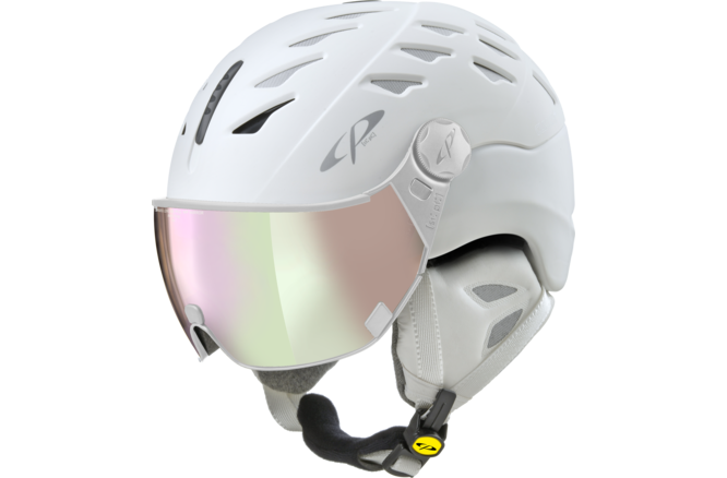 CP Ski Women CUMA Cashmere Helmet snow white soft... touch/snow white soft touch / Visor Nr.59