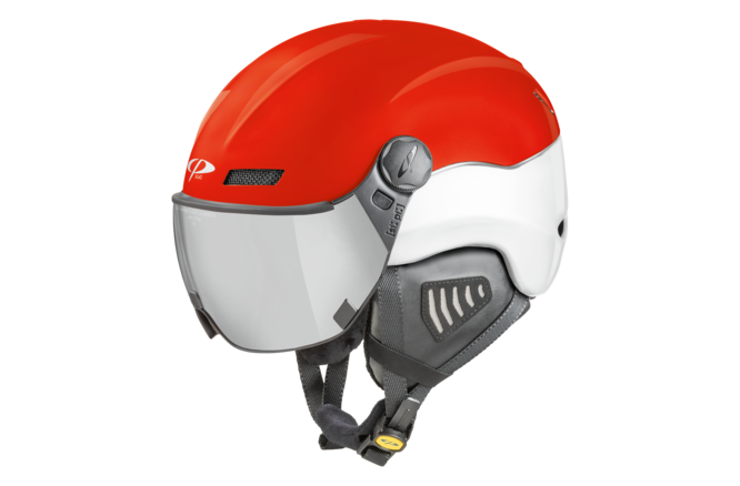 CP Ski New CAMURAI Helmet red shiny/white pearl shiny / Visor Nr.23