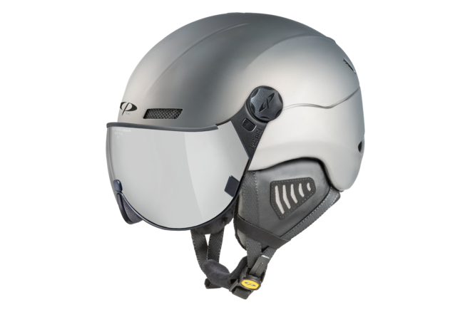 CP Ski New CAMURAI Helmet grey silver soft touch/grey silver SOTT /... Visor Nr.2
