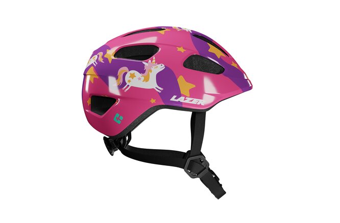 LAZER Kids Pnut 2.0 KinetiCore Helm purple pony