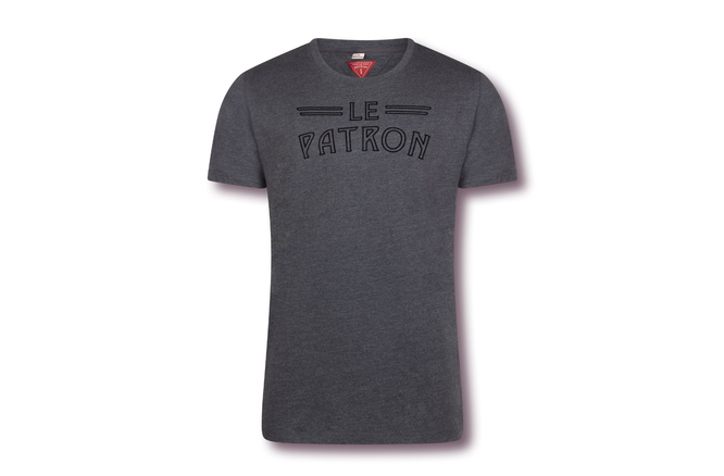Le Patron Logo T-Shirt dark grey melange
