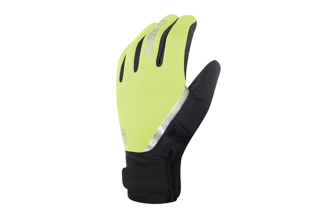 Chiba Softshell Waterproof Gloves screaming yellow