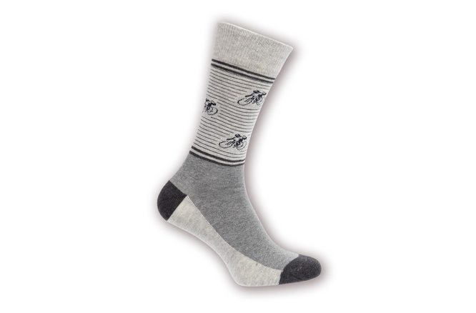 Le Patron Vintage Cyclist Socks grey melange