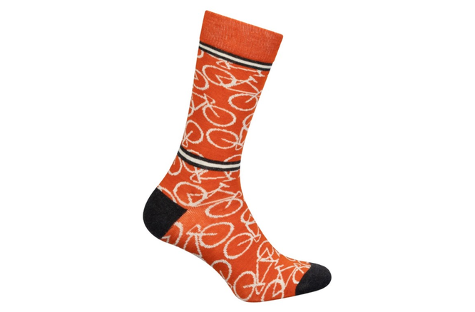 Le Patron Bicycle Socks burned orange