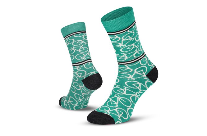 Le Patron Bicycle Socks celeste