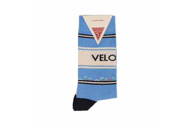 Le Patron Velovelo Socks sky blue