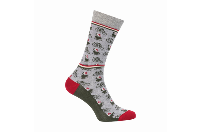 Le Patron Cafe Cycliste Socks grey melange