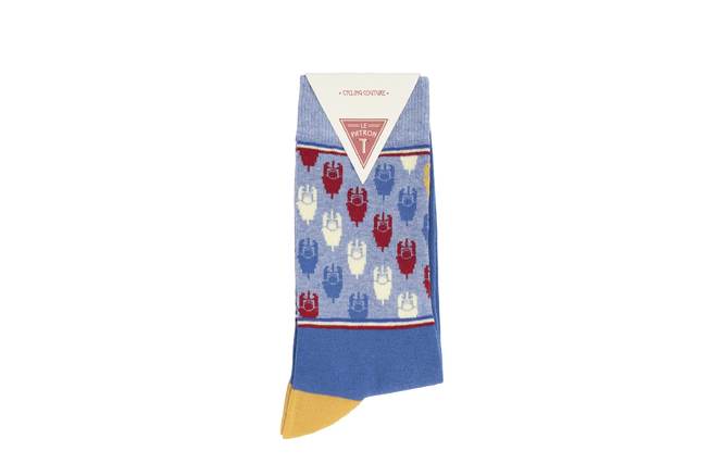 Le Patron Grand Tours Jaune Socks blue