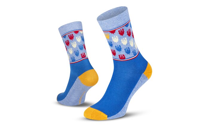 Le Patron Grand Tours Jaune Socks blue
