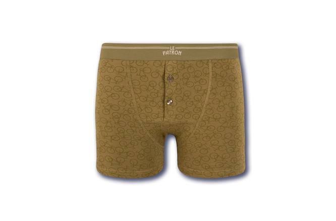 Le Patron Boxers Bicycles olive green riviera blue