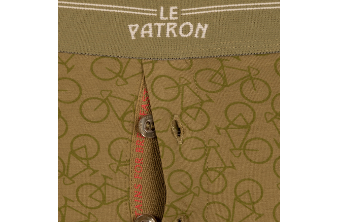Le Patron Boxers Bicycles olive green riviera blue