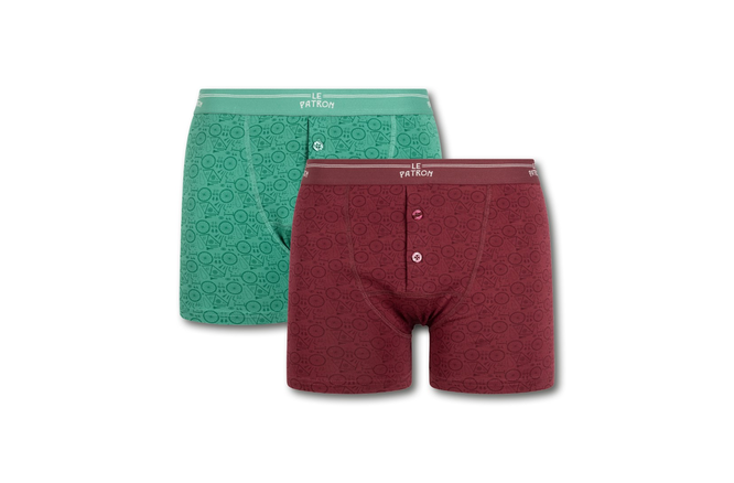 Le Patron Boxers de Bicyclette bordeaux forest