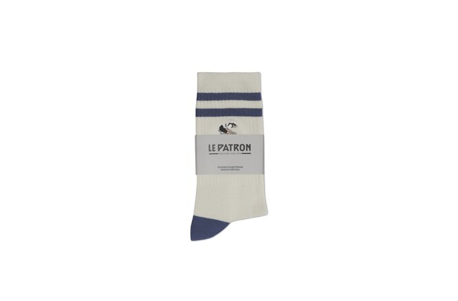 Le Patron Crew Cyclist Socks blue