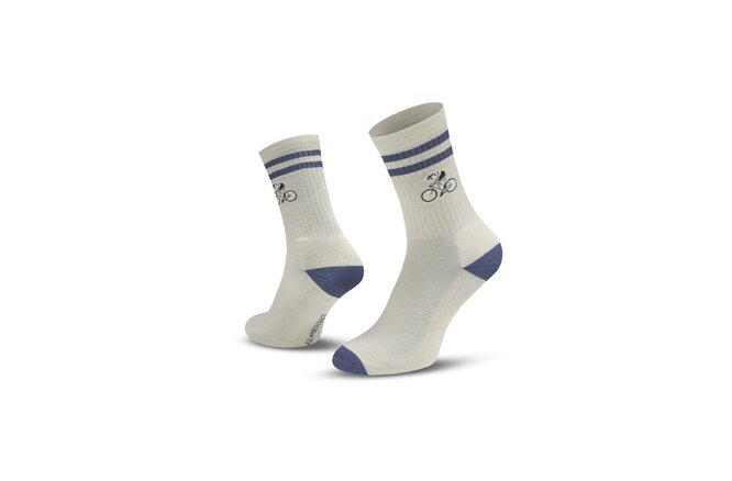 Le Patron Crew Cyclist Socks blue