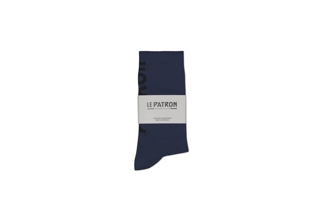 Le Patron Logo Tech Socks blue