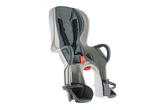 Ok Baby Kindersitz 10+ grau mit grauem Sitzpolster Montage hinten... mit Halteblock