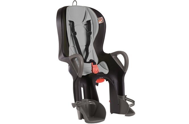 Ok Baby Kindersitz 10+ schwarz mit grauem Polster Montage hinten... mit Halteblock
