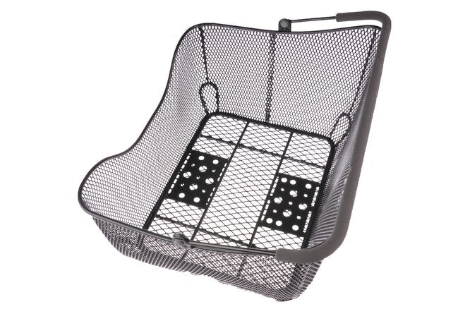 Pletscher Korb Delux Gepäckträger fein mit 3-Punkte Adapter grau