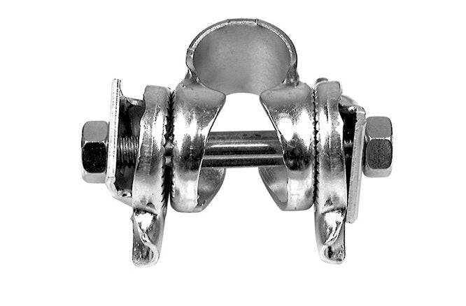 Sattelstützenkloben Stahl silber
